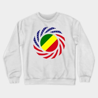 Congolese American (Republic of) Multinational Patriot Flag Series Crewneck Sweatshirt